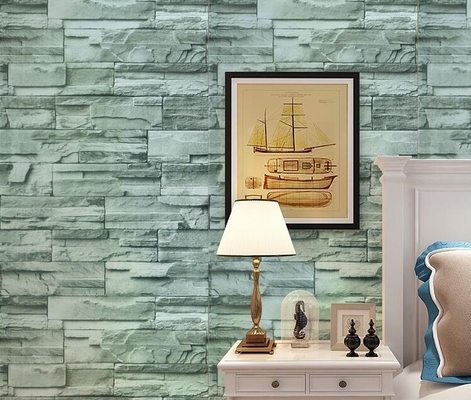 Vinyl Wallpaper PVC Wall Panel Iente Stone 3d Moisture Proof Self Adhesive Wallpaper